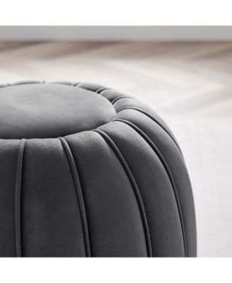 Celebrate Channel Tufted Performance Velvet Ottoman