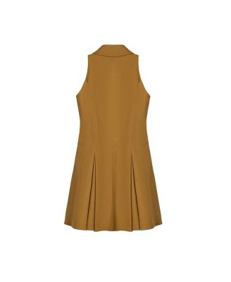 Sleeveless Pleated Mini Dress