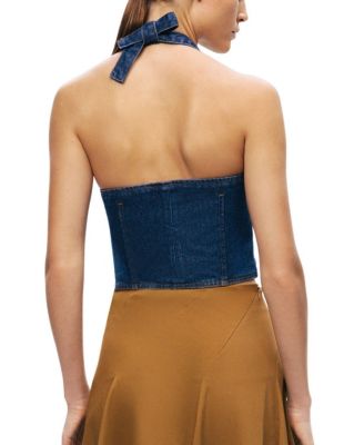 Halter Neck Denim Vest