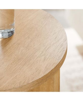 Silas Round Wood Side Table