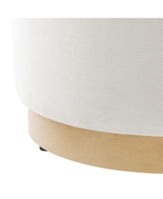 Tilden 16" Round Performance Velvet Upholstered Ottoman