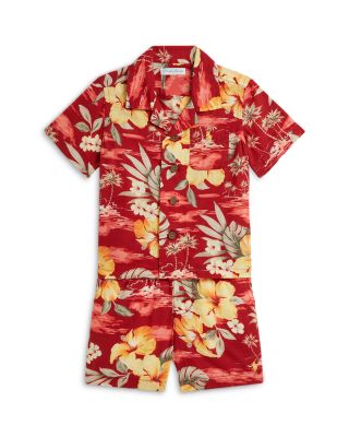 Boys' Floral-Print Cotton Shirt & Short - Baby