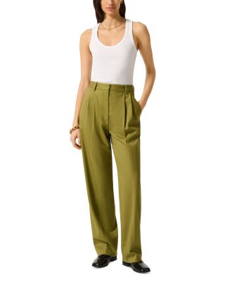 Pleated Tapered Trousers