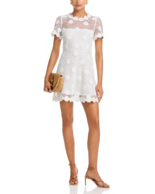 Embroidered Mesh Mini Dress - Exclusive
