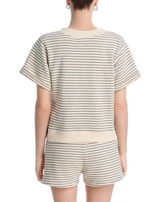 Briggs French Terry Striped Short Sleeve Sweatshirt