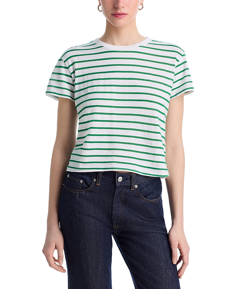 Perfectwhitetee Stripe Boxy Crewneck Tee