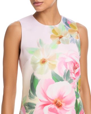 Placed Floral Shift Mini Dress - Exclusive