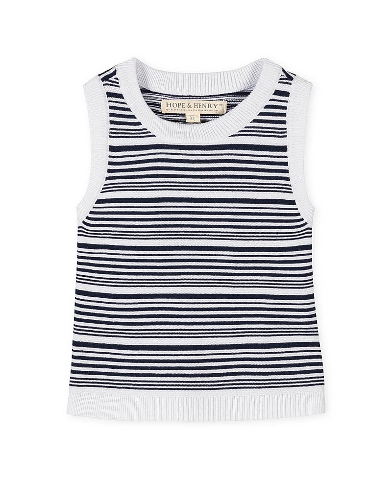 Hope & Henry Girls' Organic Sweater Tank - Little Kid, Big Kid