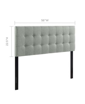 Emily Upholstered Fabric Headboard, Full
