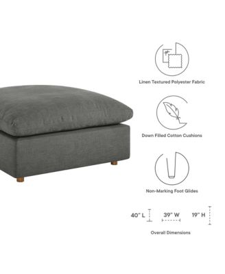Commix Down Filled Overstuffed Ottoman