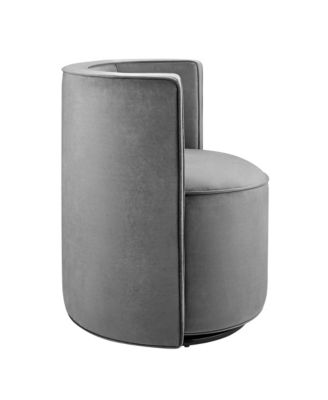 Della Performance Velvet Fabric Swivel Chair