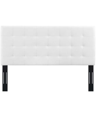 Modway Paisley Tufted Upholstered Faux Leather Headboard, Full/Queen