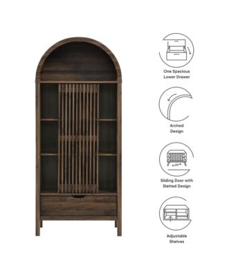 Vaughn 71" Arched Storage Display Cabinet