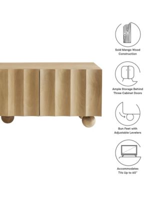 Sorren Scalloped 54" Wood TV Stand