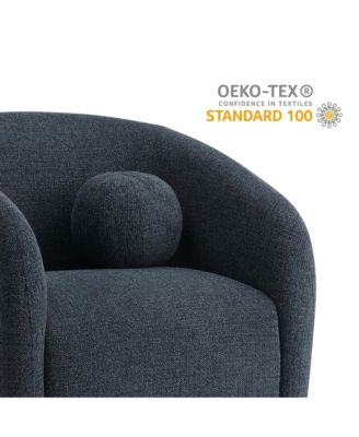 Holland Swivel Chenille Fabric Armchair