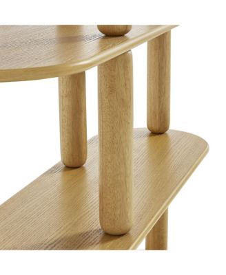 Arcus 4-Tier Oval Wood Bookshelf