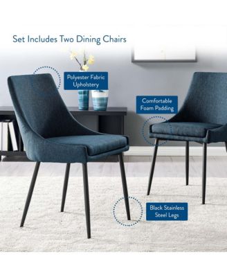 Viscount Upholstered Fabric Dining Chairs, Set of 2