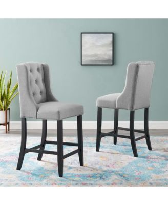  Baronet Upholstered Fabric Counter Bar Stool, Set of 2
