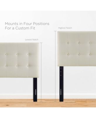 Emily Upholstered Fabric Headboard, Twin