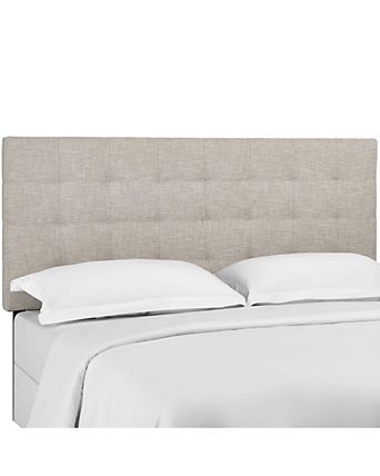 Modway Paisley Tufted Upholstered Linen Fabric Headboard, California King