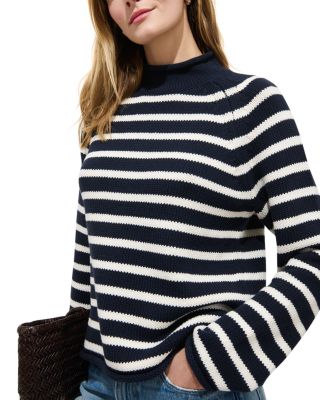 Eastport Striped Roll Neck Sweater