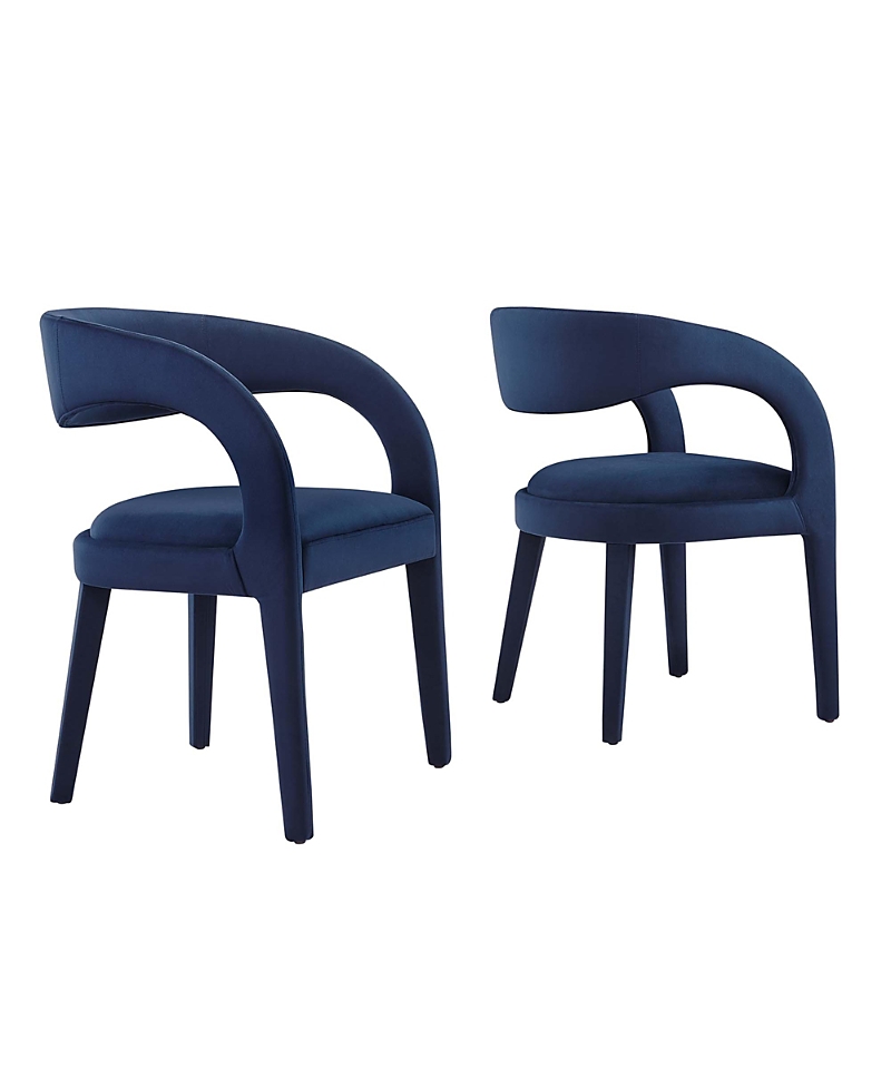 Photos - Chair Modway Pinnacle Performance Velvet Dining , Set of 2 70-9865-65F20C46BD80