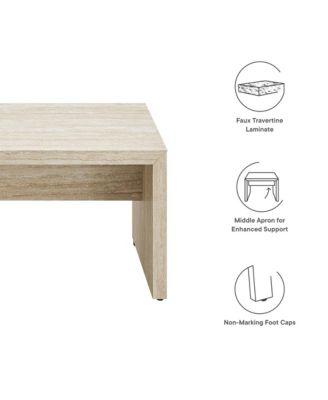 Mirella 53.5" Faux Travertine Bench