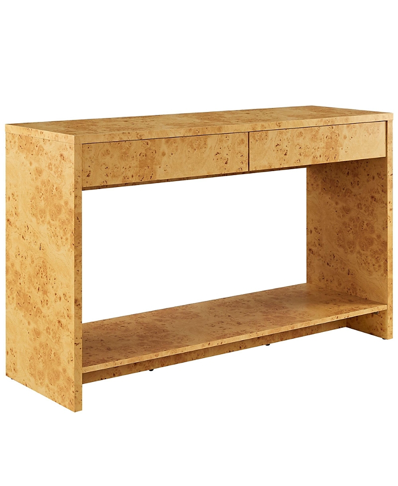 Modway Hudson 2-Drawer Burl Wood Console Table