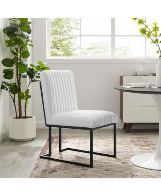 Indulge Channel Tufted Fabric Dining Chair