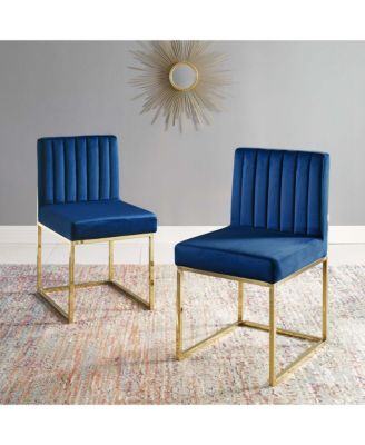 Carriage Performance Velvet Dining Chair, Set of 2