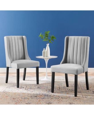 Renew Parsons Performance Velvet Dining Side Chairs, Set of 2
