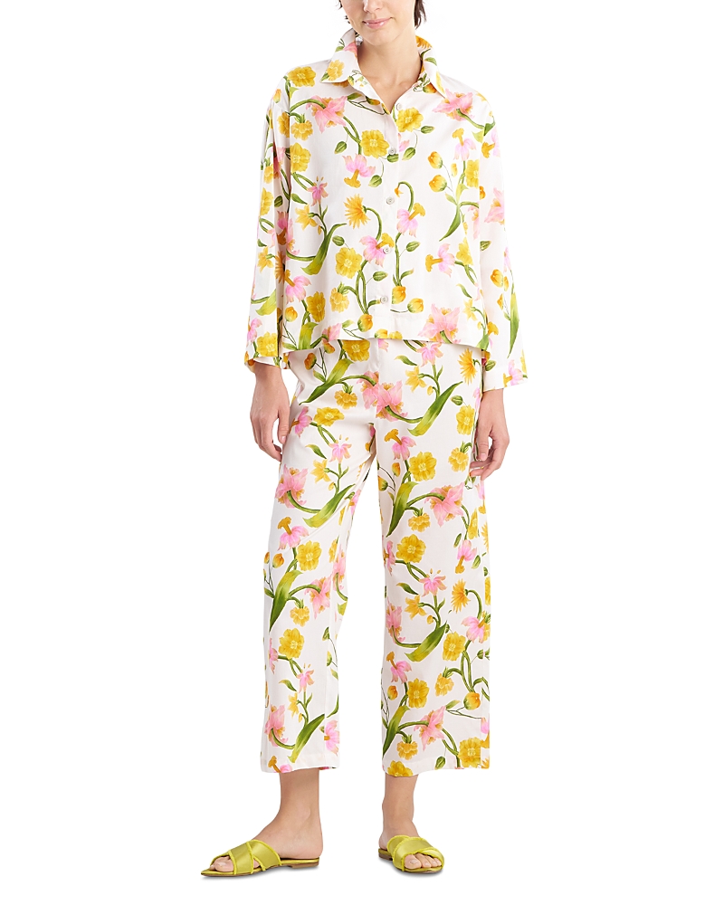 Natori Solene Cotton Sateen Notch Pajama Set