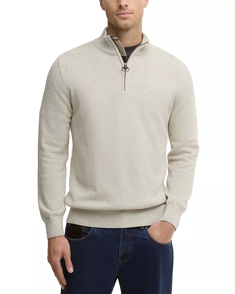 Barbour Half Zip Cotton Sweater