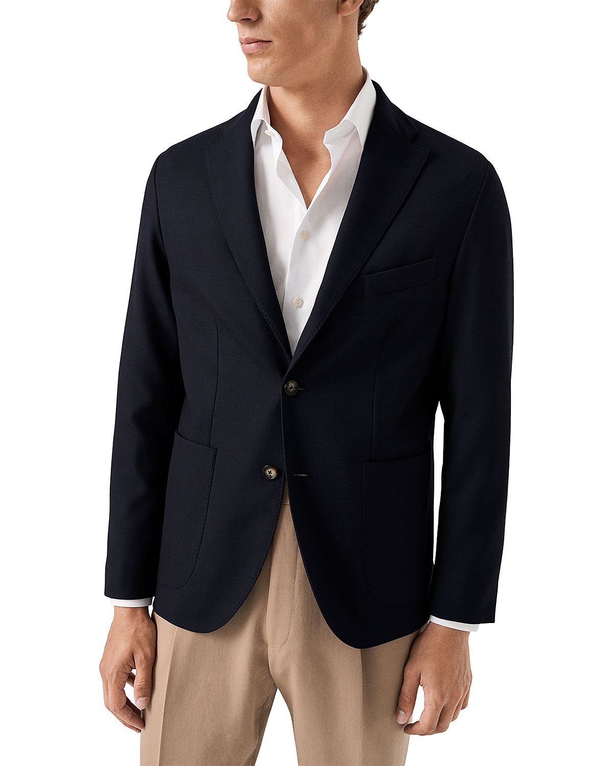 Eton Soft Wool Knit Suit Jacket