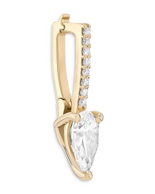 14K Yellow Gold Diamond Pear & Round Enhancer Pendant