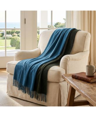 The Gentlemen's Collection Reversible Double Cloth Lambswool Throw