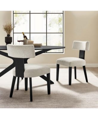  Nalani Fabric Upholstered Dining Chairs, Set of 2