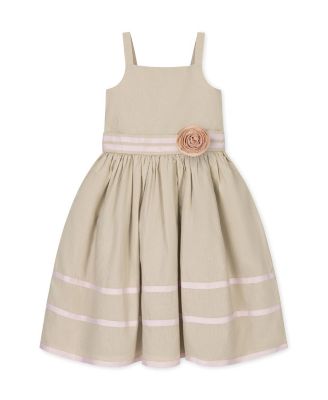  Girls' Linen Cami Rosette Dress - Little Kid, Big Kid
