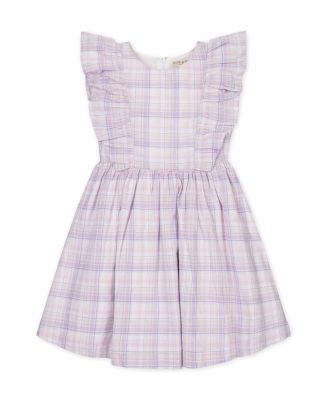 Girls' Linen Flutter Sleeve Pinafore Dress - Little Kid, Big Kid