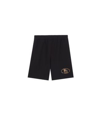  Check Knight Stamp Cotton Shorts
