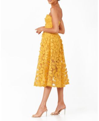 Florence Floral Strapless Midi Dress