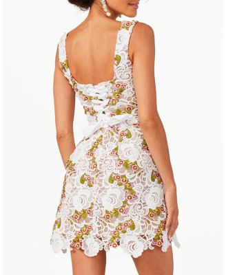 Belen Square Neck Floral Mini Dress