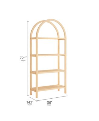  Vexley 72 Inch Large Arched Bookshelf