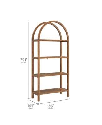  Vexley 72 Inch Large Arched Bookshelf