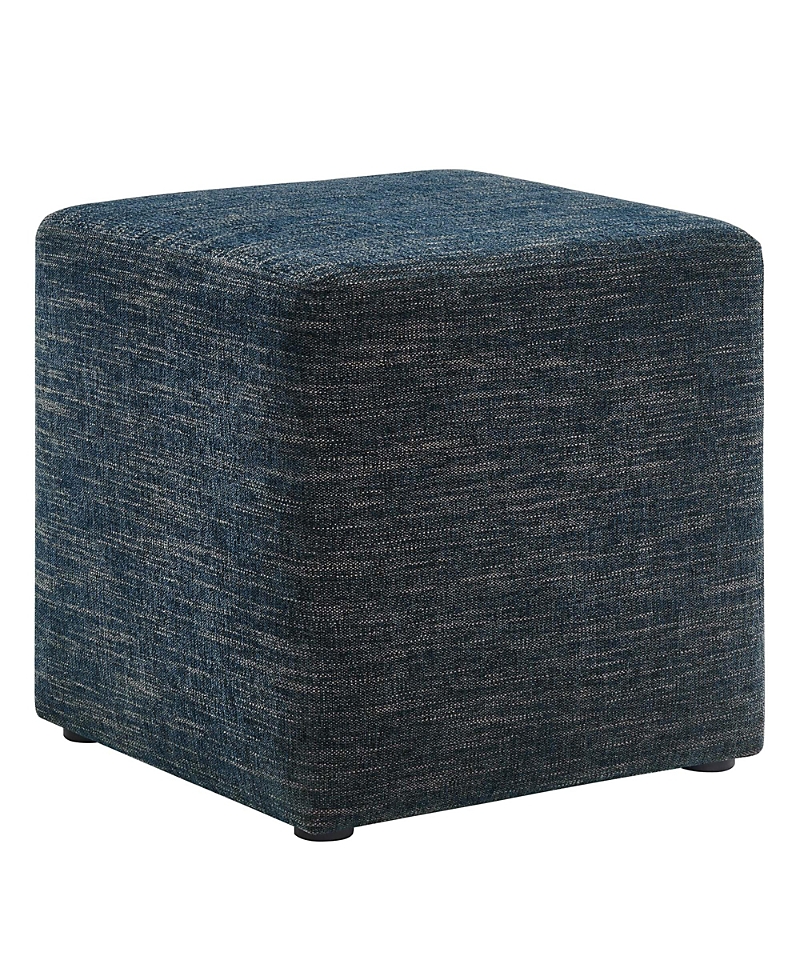 Modway Callum 17" Square Woven Heathered Fabric Upholstered Ottoman