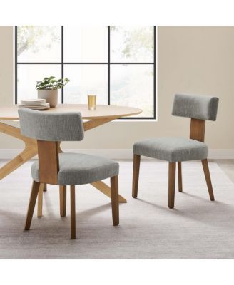  Nalani Fabric Upholstered Dining Chairs, Set of 2