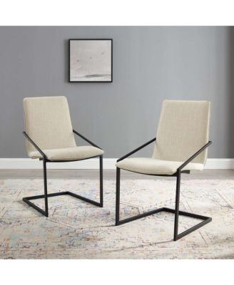  Pitch Upholstered Fabric Dining Armchair, Set of 2