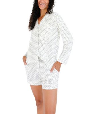 Lavender Lane Long Sleeve & Shorts Bamboo Pajama Set