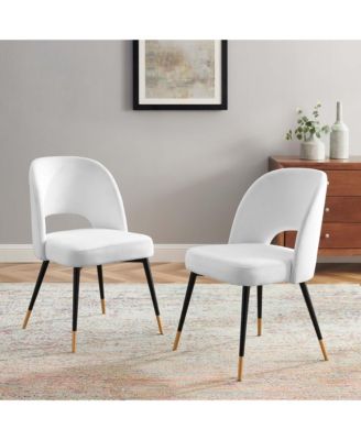  Rouse Performance Velvet Dining Side Chairs, Set of 2