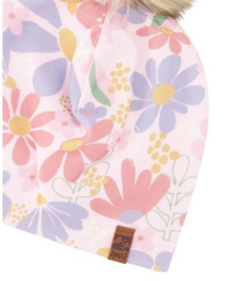 Girls' Stretch Jersey Hat Flower with Pompom - Little Kid, Big Kid